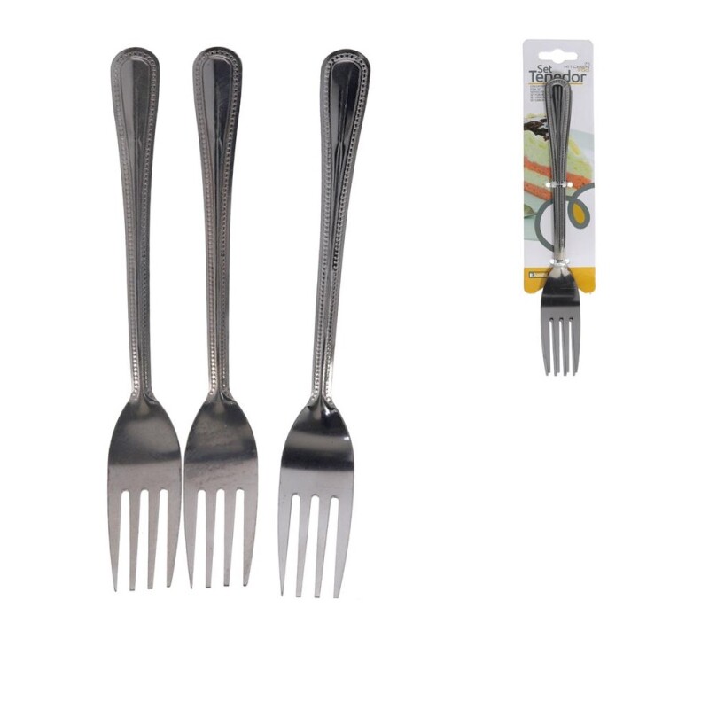 Set 3 Tenedores de Mesa de Metal SET TENEDOR MESA X3 METAL