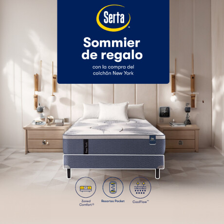 Conjunto Sommier New York - 1 Plaza 0.80 x 1.90