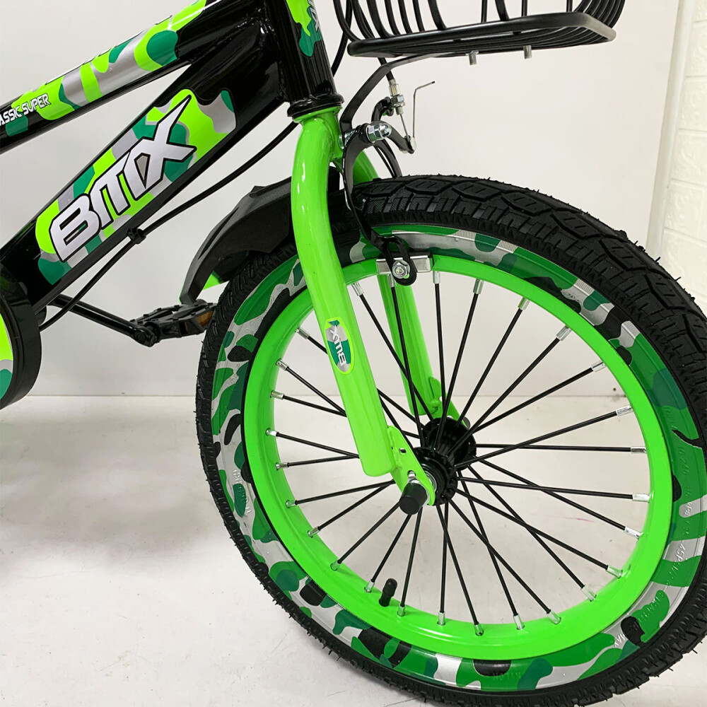 Bicicleta BMX con música y luz Rodado 12 Verde