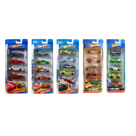 Pack X5 Vehiculos Original Hot Wheels Coleccionables 001