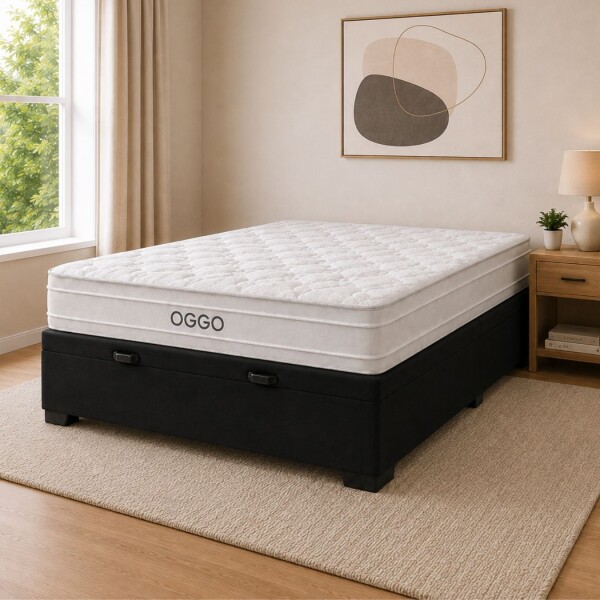 SOMMIER - SUPERSPUMA 2 PLAZAS 100% ESPUMA CON BOX BAÚL SOMMIER - SUPERSPUMA 2 PLAZAS 100% ESPUMA CON BOX BAÚL