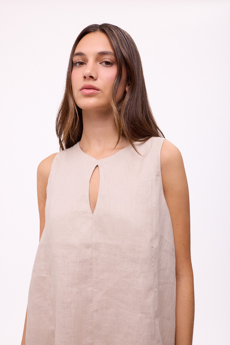 VESTIDO POLK Beige