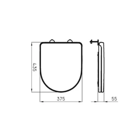 TAPA INODORO VARESE HDF CON HERRAJE METALICO 000