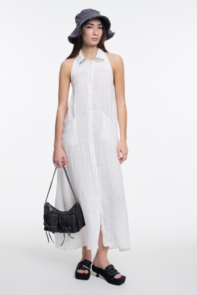 VESTIDO CAMISERO Crudo