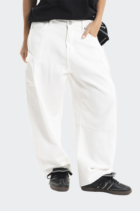 Pantalón Pulau Denim Baggy Blanco