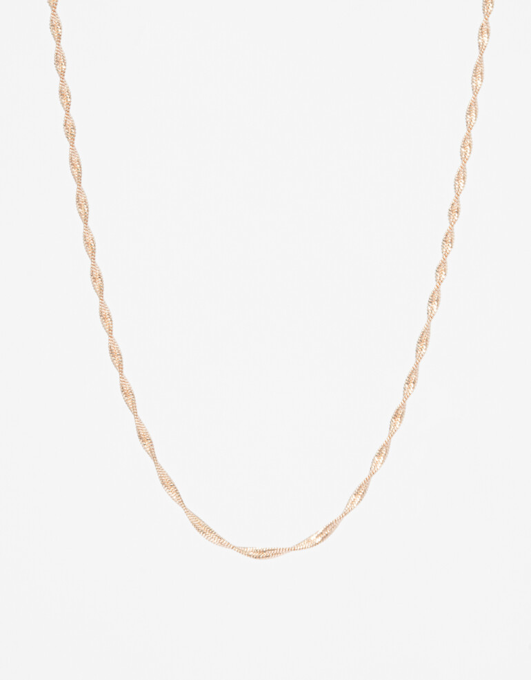 Collares Cortos Metal Collar Corto Delicado Orgánico - Dorado Oro Rosa