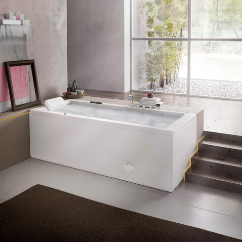 Bañera Con Hidromasaje Blanco Autoportante Aqualia 1700X750 BLANCO