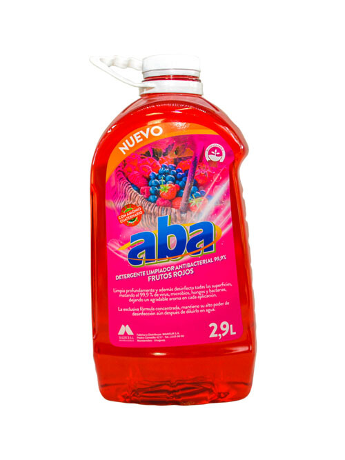 Limpiador Multiuso 99,9 Aba Frutos rojos 2.9 lts Limpiador Multiuso 99,9 Aba Frutos rojos 2.9 lts