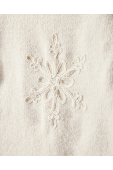 Buzo de punto, crema, bordado Sin color