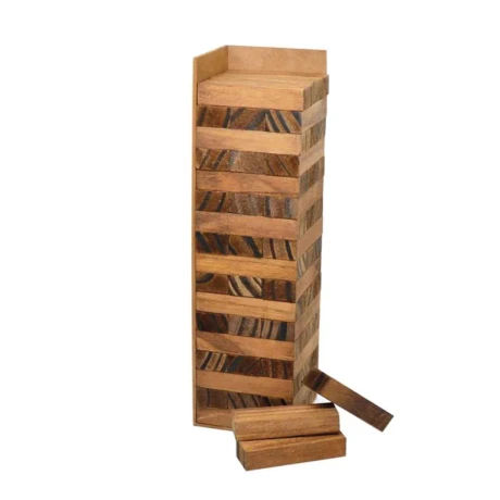 Jenga de Madera Artesanal Juego Clasico en Funda 001