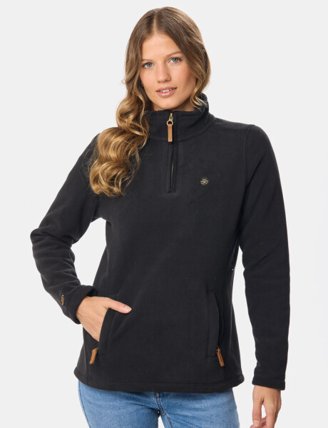 BUZO POLAR MEDIO CIERRE Negro