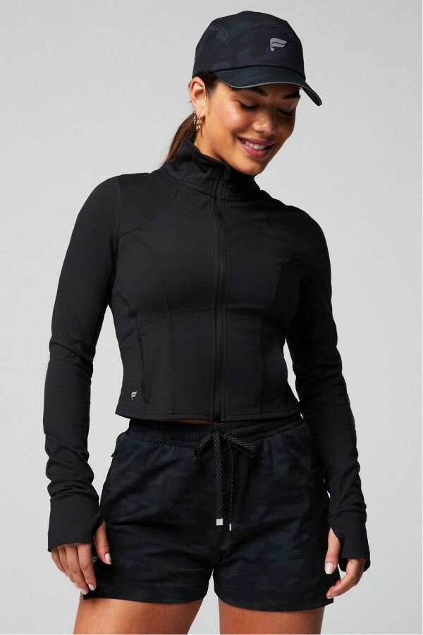 Casaca Perfect Storm Cropped Train Jacket Mujer Black