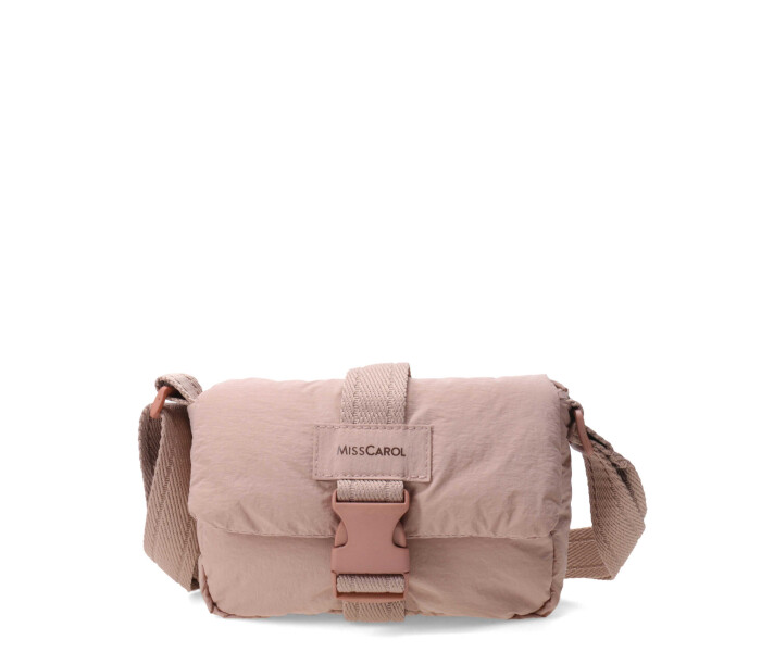 Bolso Miss Carol Kima Con Logo Beige