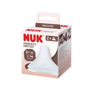 Tetina Nuk Perfect Match Repuesto Silicona +6m 2 Uds. Tetina Nuk Perfect Match Repuesto Silicona +6m 2 Uds.