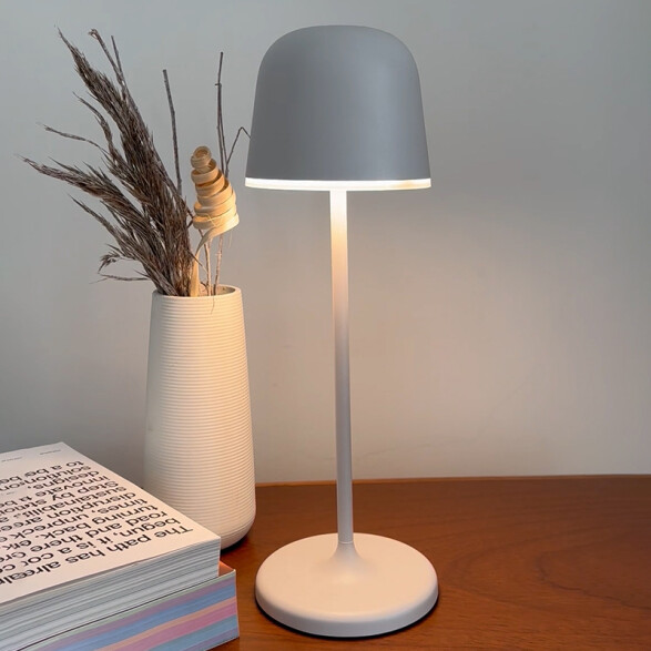 Portátil LED inalámbrica gris p/exterior cálida EG0492