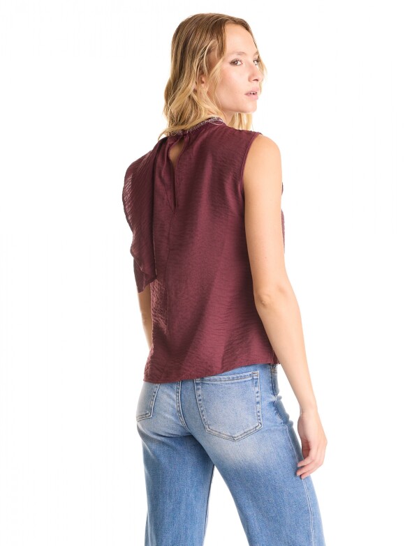 Blusa S/m Det Capas BORDEAUX