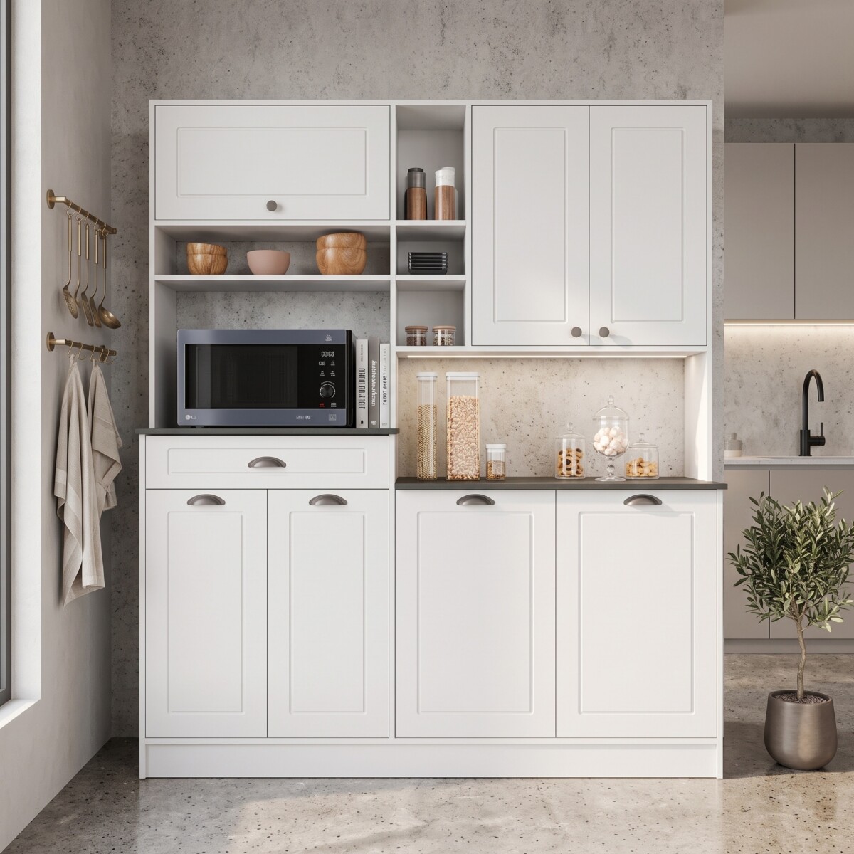 KIT INTEGRAL ALACENA MUEBLE DE COCINA - LÍNEA AMERICANA 