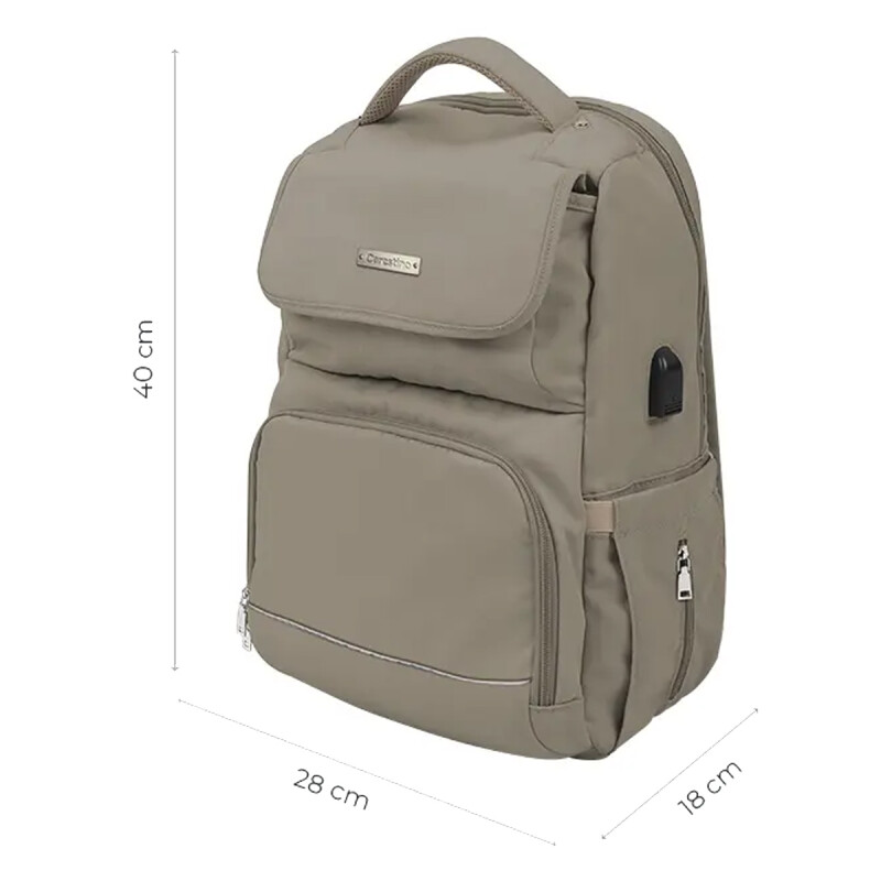 Mochila Maternal Carestino Berna + Cambiador + Estuche Térmico Beige