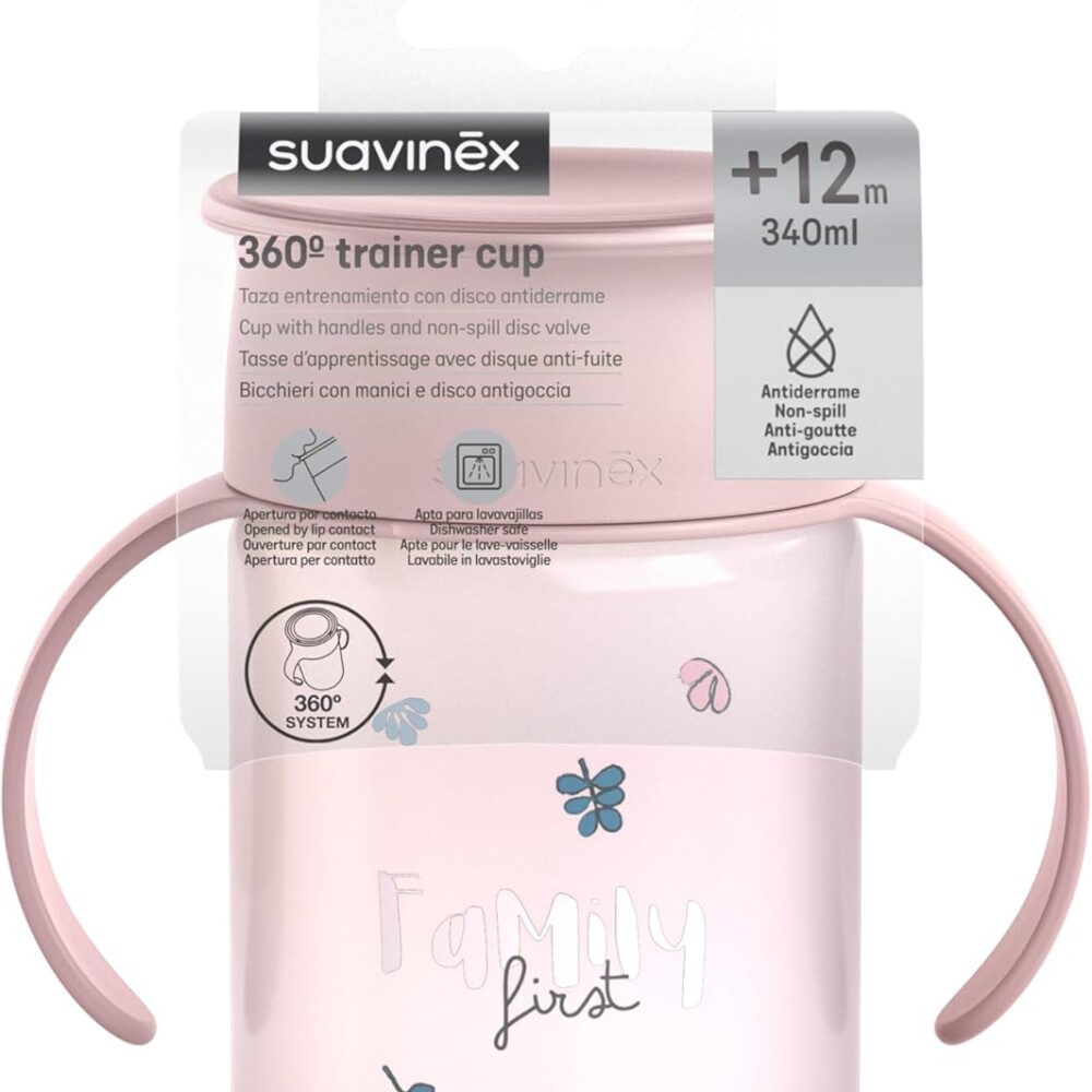 Vaso 360 SUAVINEX bear rosa
