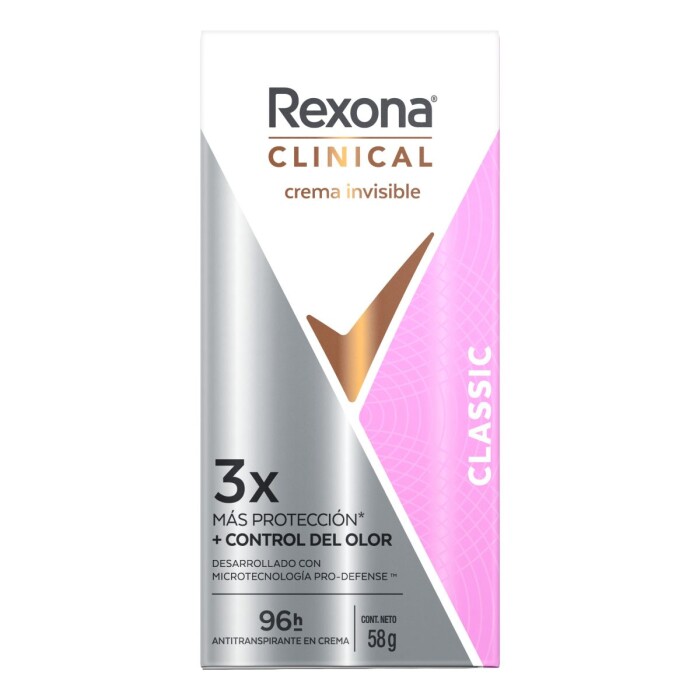 REXONA CLINICAL WOMEN CRE CLASSIC X 58G única