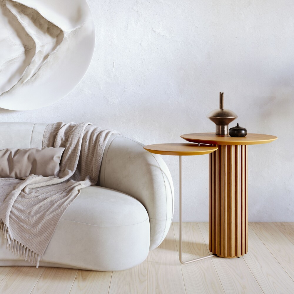 Mesa de Arrime Doble - Side Living - Linea Manhattan Marron/Marron