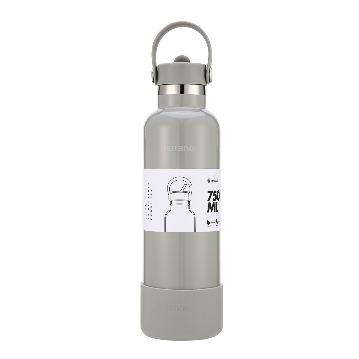 Botella Térmica con Pico 750mL. - Oliva Metalizado 