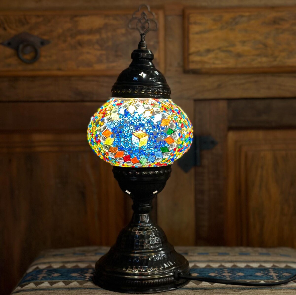 Lámpara vitraux de mesa multicolor TM12 