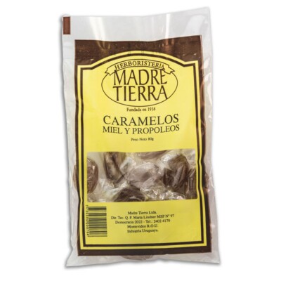 Caramelos de miel y propóleo Madre Tierra 100g Caramelos Miel Y Propoleo
