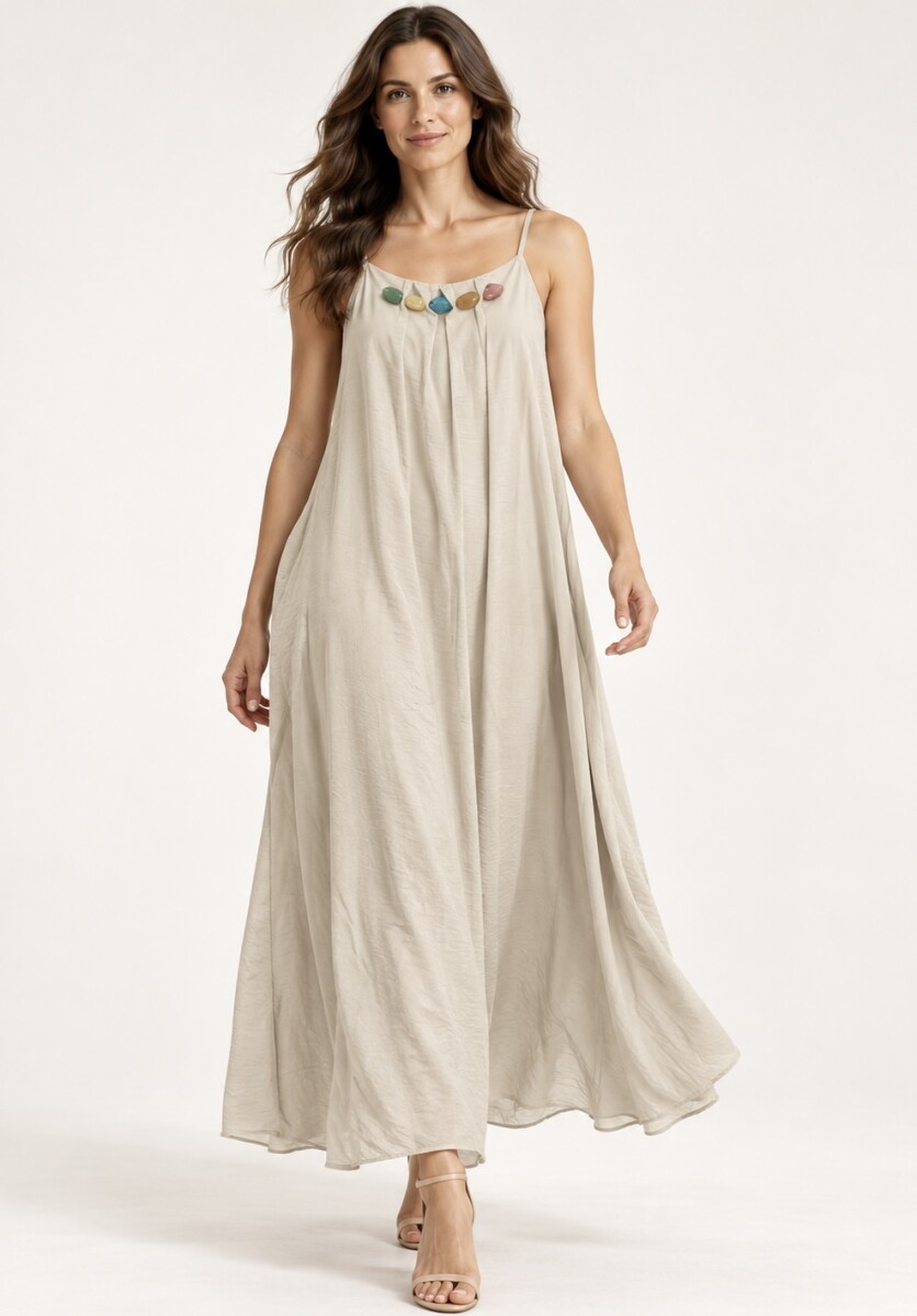 VESTIDO MALASIA - BEIGE 