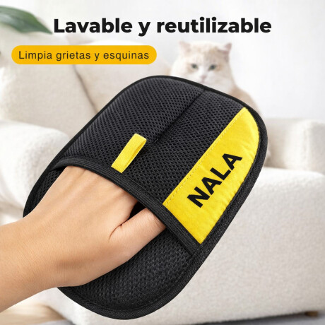 Guante Manopla Quita Pelo Limpieza Ropa Tela Reutilizable Negro Con Amarillo Guante Manopla Quita Pelo Limpieza Ropa Tela Reutilizable Negro Con Amarillo