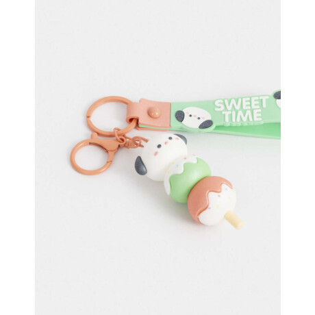 Llavero Y Charm Perrito Helado Combinacion Multicolor