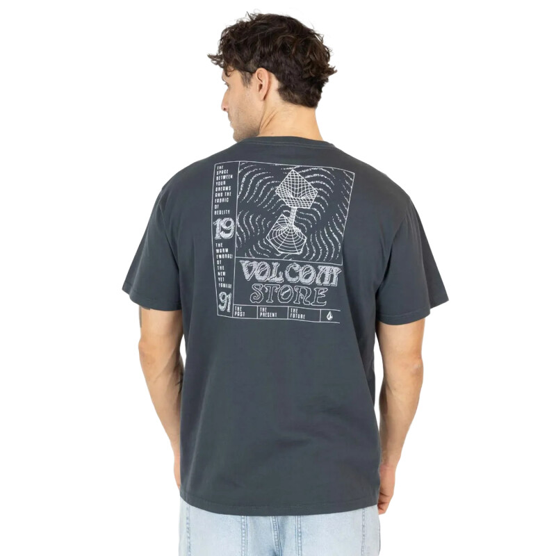 Remera Volcom Oversize Time Wave Custom - Gris Remera Volcom Oversize Time Wave Custom - Gris