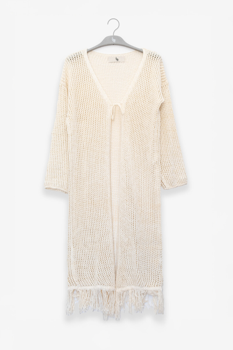 FRINGES CARDIGAN Cream