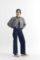 Campera bomber eco cuero NEGRO