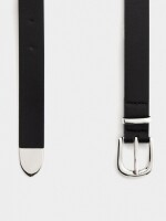 Cinturón Liso Con Hebilla negro