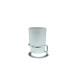 Vaso Vidrio Con Soporte Metal Brillo Cromo De Baño