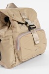 Mochila wavy con bolsillo frontal beige