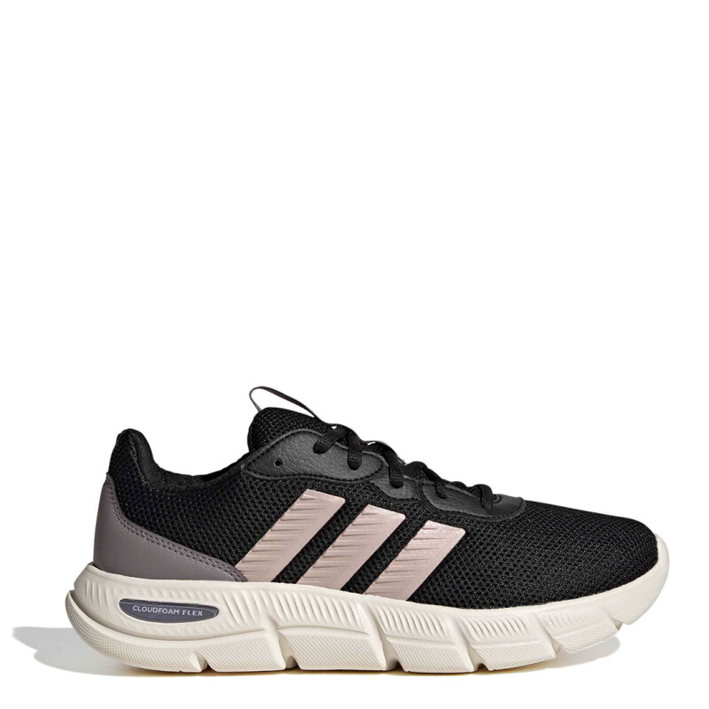 Championes de Mujer Adidas Cloudfoam Flex Negro - Rosado Viejo