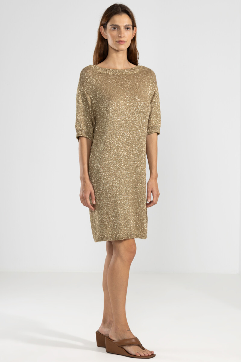 LARA KNIT DRESS Dorado