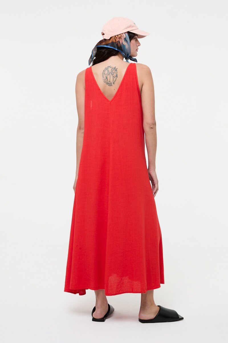 VESTIDO SUELTO Rojo