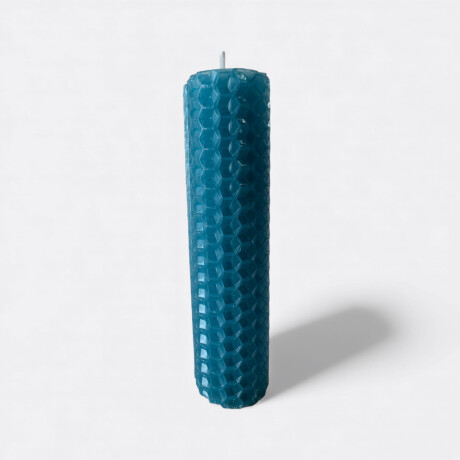 Vela De Miel Gruesa De Colores Celeste