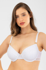 Soutien preformado copa c helecho Blanco