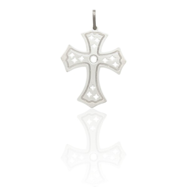 Dije Cruz Calada-Plata 925-Sin piedra-CP3185 sinpiedra