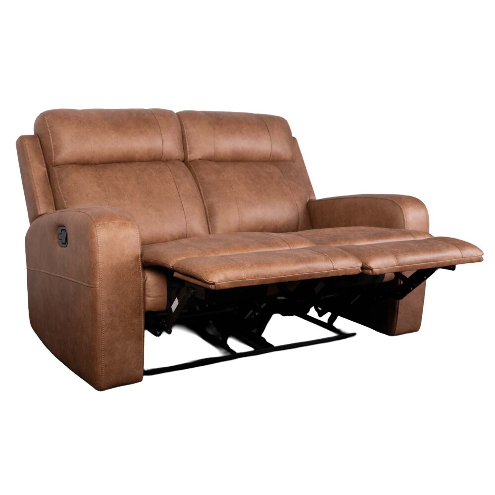 RECLINER MANUAL 2 CUERPOS TELA MARRON HAMILTON CAMEL
