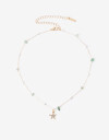 Collares Cortos Strass Collar Corto Dije Estrella De Mar - Dorado