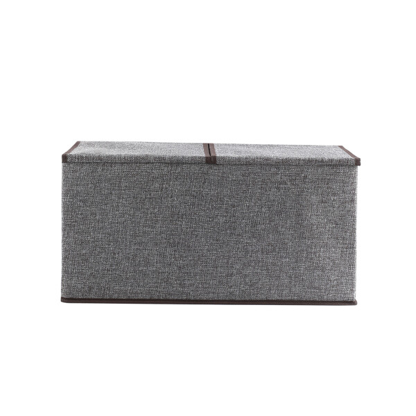 Caja Organizadora Plegable Ropa Doble Compartimiento X 6 Color Gris y Blanco