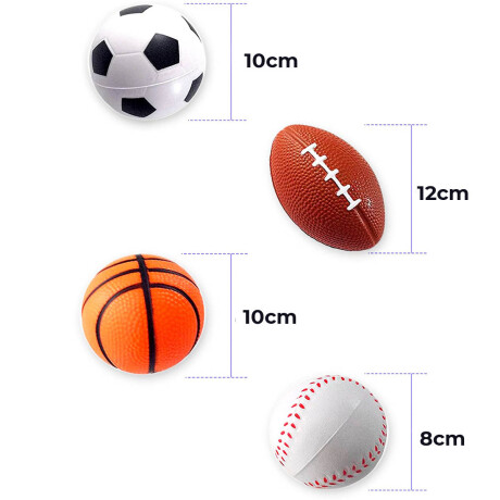 Pack X4 Pelotas Deportivas Espuma Little Tikes Niños Pack X4 Pelotas Deportivas Espuma Little Tikes Niños