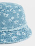 Sombreros Piluso Denim Florcitas - Azul Celeste