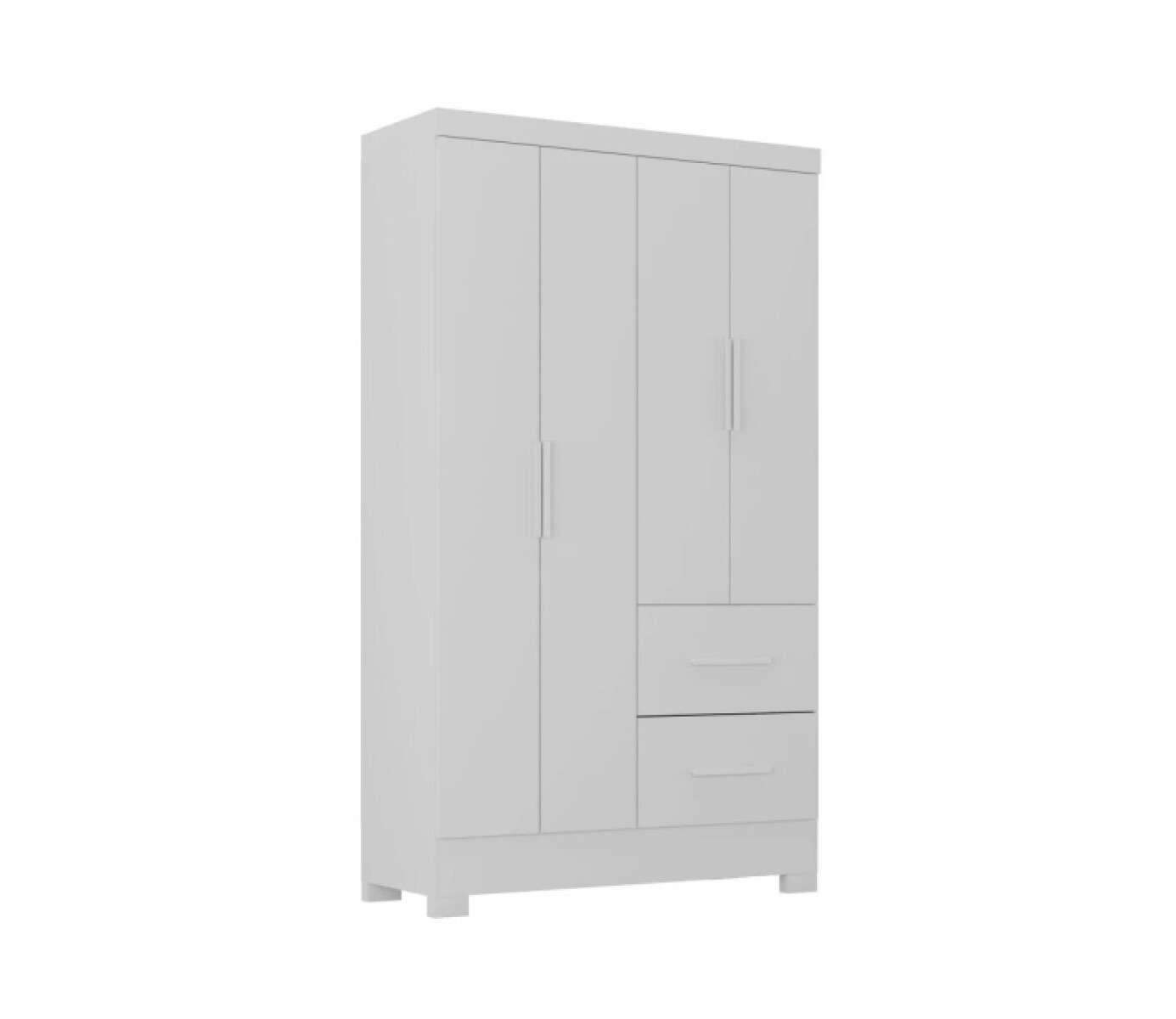 Ropero Nero 4 Puertas 2 Cajones Blanco 8432ab Mdp 