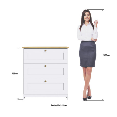 CÓMODA CAJONERA GUARDARROPA 3 CAJONES - LÍNEA AMERICANA CÓMODA CAJONERA GUARDARROPA 3 CAJONES - LÍNEA AMERICANA